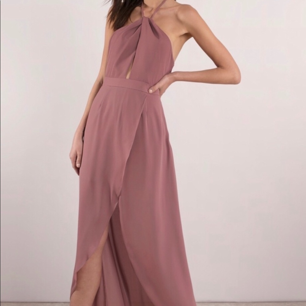 Blush maxi dress